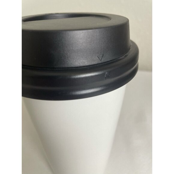 Starbucks Ceramic Siren Logo Travel Mug Cup Locking Lid White Green 12oz 2009 - Picture 5 of 11